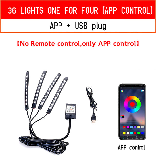 Car Led Light With USB